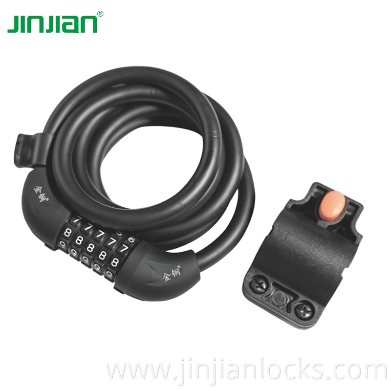 Amazon hot sale 5 numbers combination cable bicycle lock for bicycle, bike, Ebike, scooter, motorcycle